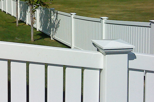 White PVC new england post fence cap