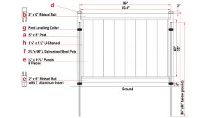8ft vinyl fence installation component chart