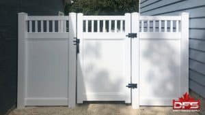 Fairmont vinyl fence Winnipeg residential backyard installation
